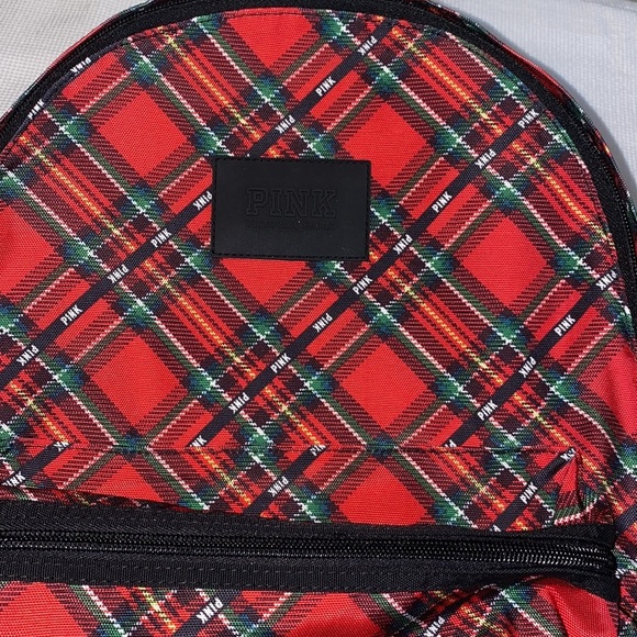 Pink by Victoria Secret Red Plaid Campus Backpack - Picture 5 of 12